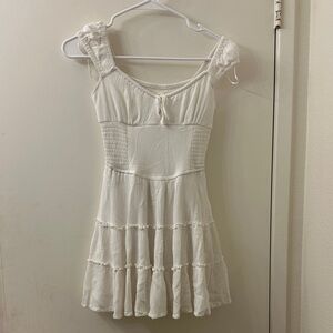 Aeropostale White Ruffled Sleeveless Dress / Romper
